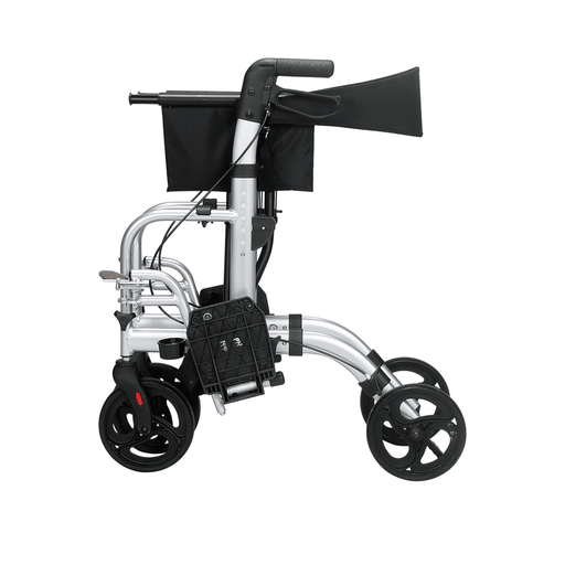 Rollator y silla de ruedas 2 en 1 para desplazamiento y descanso 22261