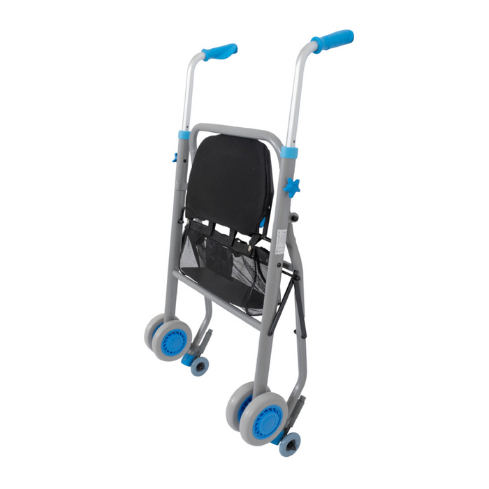 Rollator con ruedas, freno por presión y asiento para personas de hasta 130kg