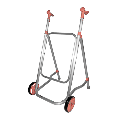 Andador de Interior CAR Forta Ligero 2,9 kg, Plegable, Regulable 89-101 cm, Compacto 50 cm, Ruedas Dobles