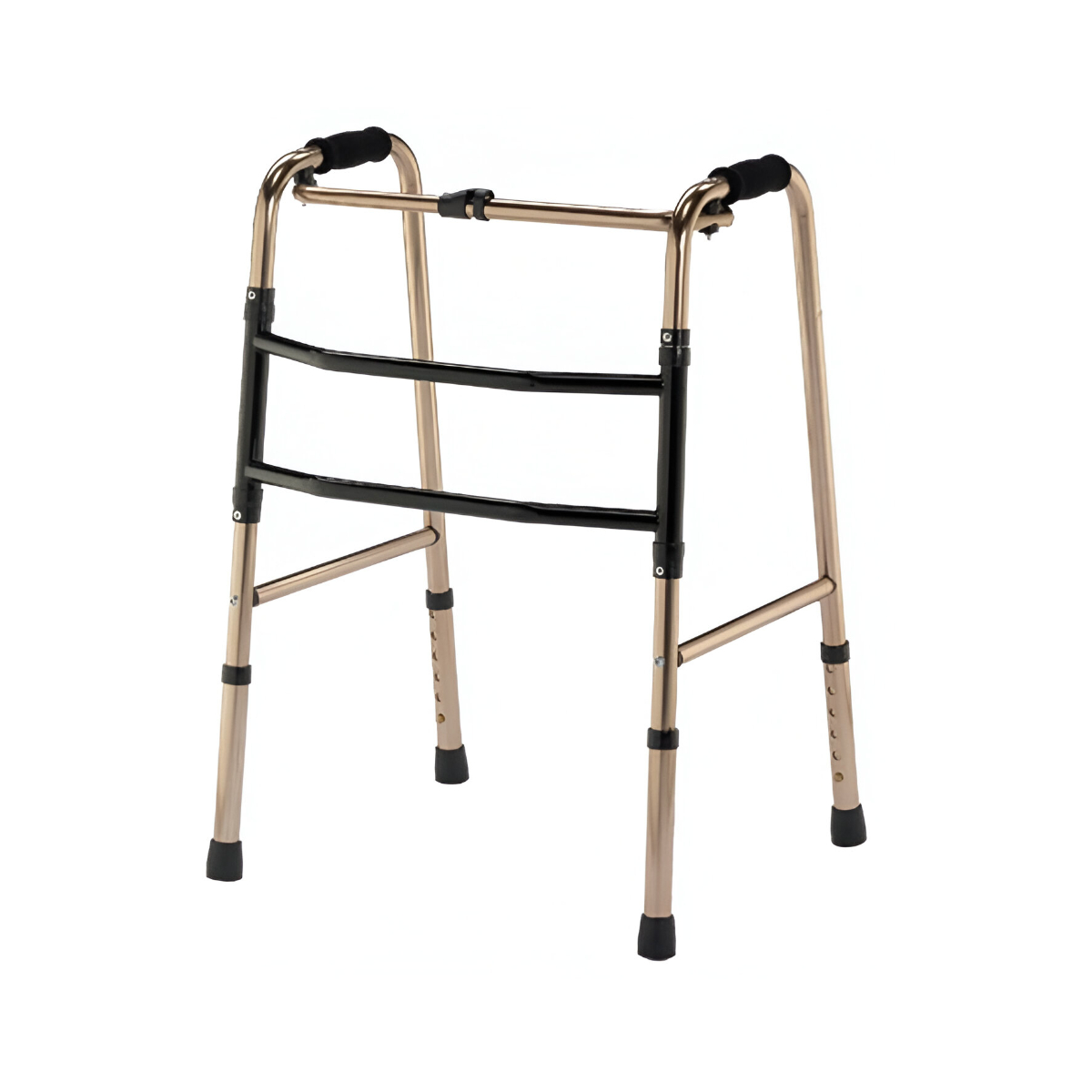 Andador plegable deambulador de aluminio con opción de movimiento sin levantar ambos lados