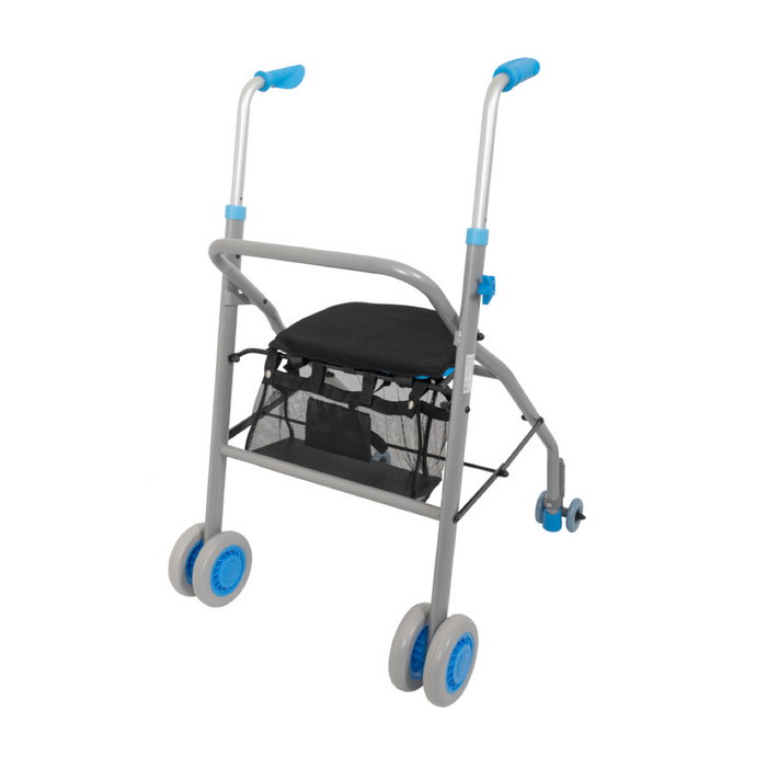 Rollator con ruedas, freno por presión y asiento para personas de hasta 130kg