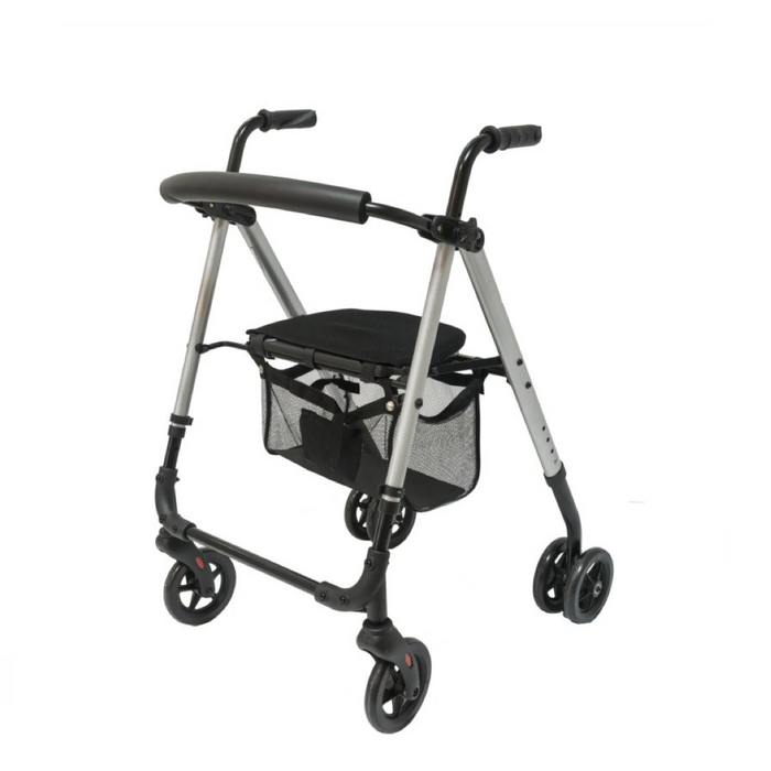 Andador Rollator de aluminio con frenos de presión 2221A con ruedas