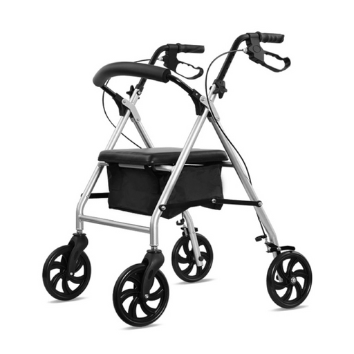 Rollator 2124 Light de Aluminio con Frenos y Ruedas de 180 mm níquel