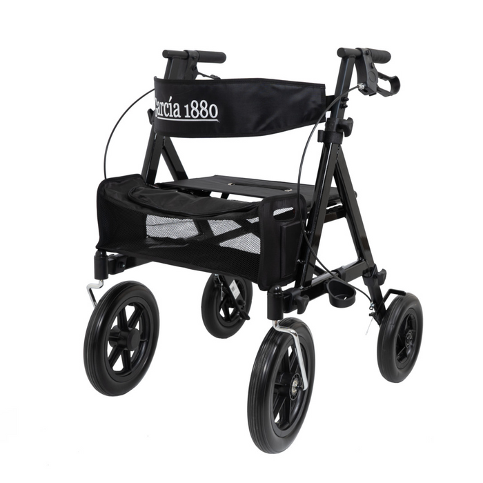 Andador Rollator para adultos plegable 2219 con ruedas de 300mm y freno