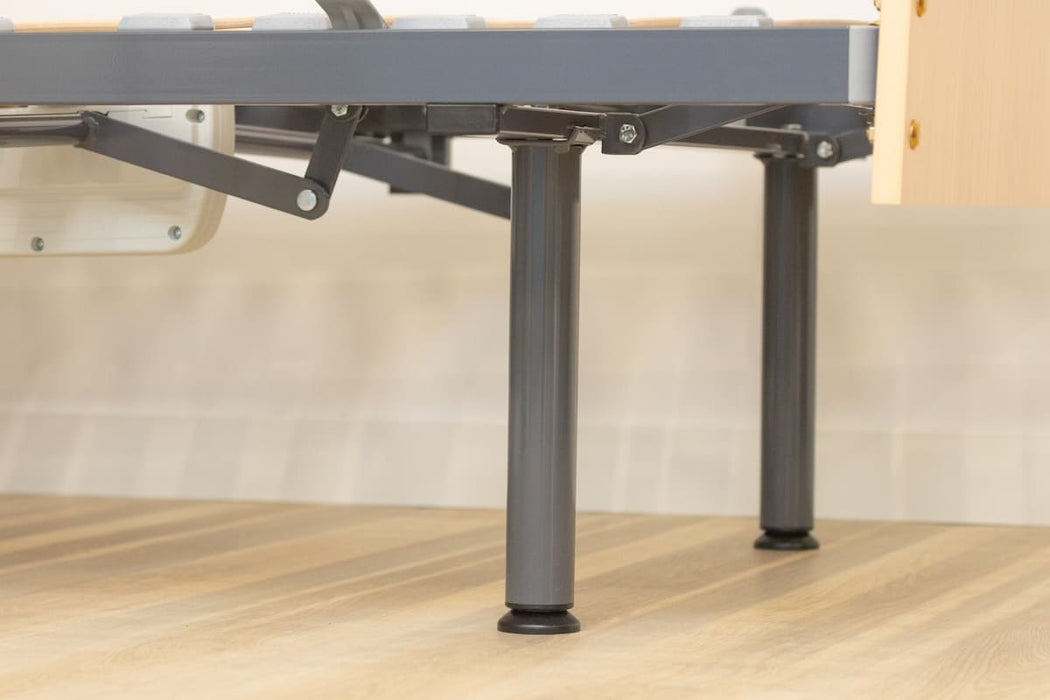 Cama articulada eléctrica de somier 105cm + cabecero + piecero + patas niveladoras + barandillas plegables