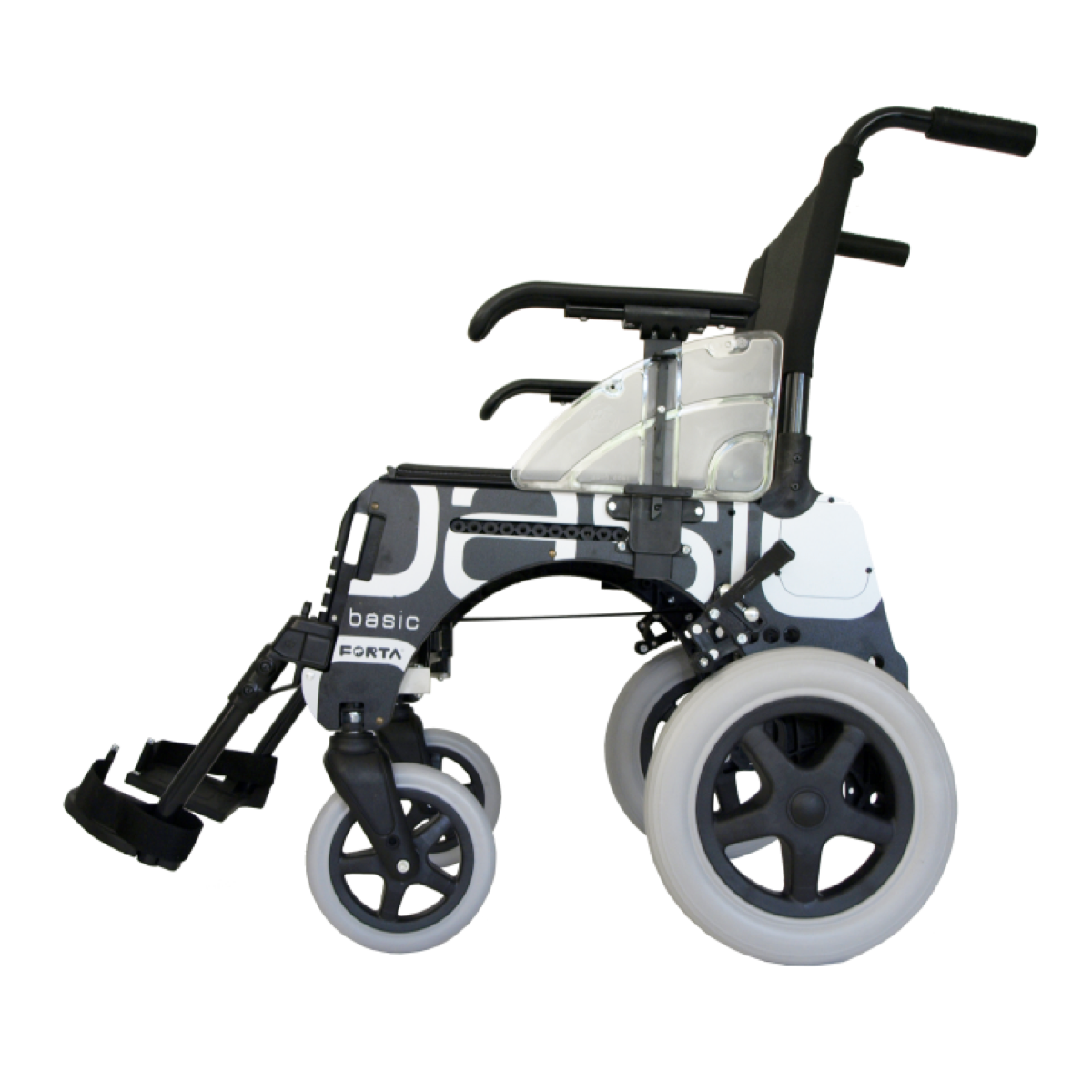 Silla de ruedas Basic para traslado con sistema de plegado especial