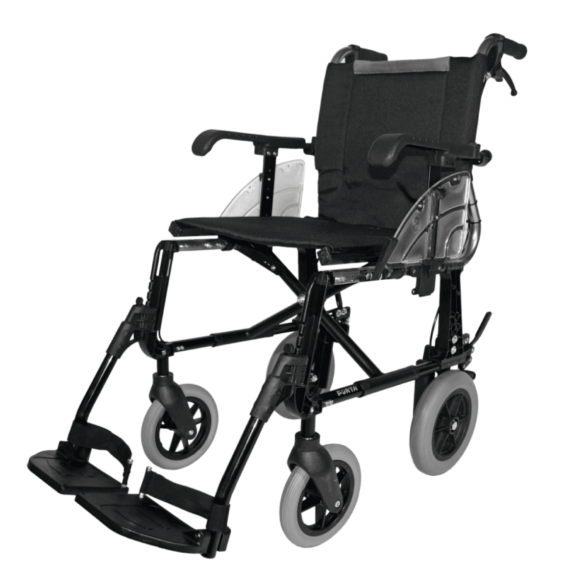 Silla estrecha de ruedas con freno de acompañante y ligera