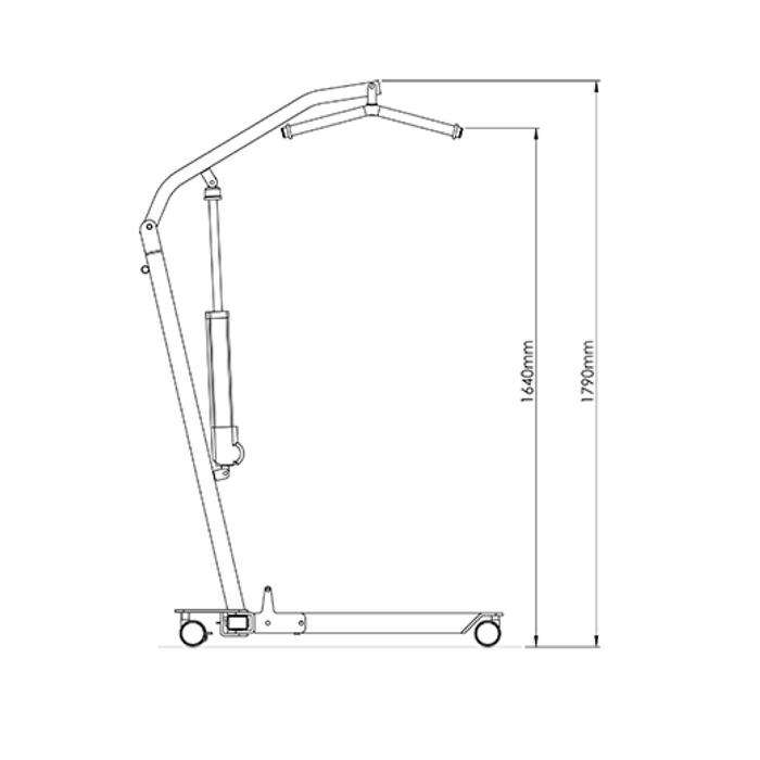 Grúa Mini de traslado de 6000N de hasta 130kg rango elevación hasta 179cm