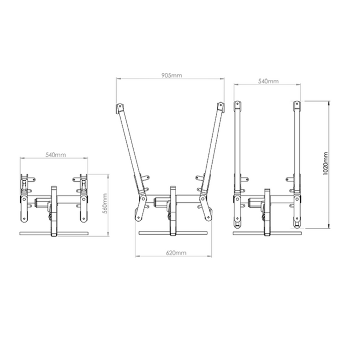 Grúa Mini de traslado de 6000N de hasta 130kg rango elevación hasta 179cm
