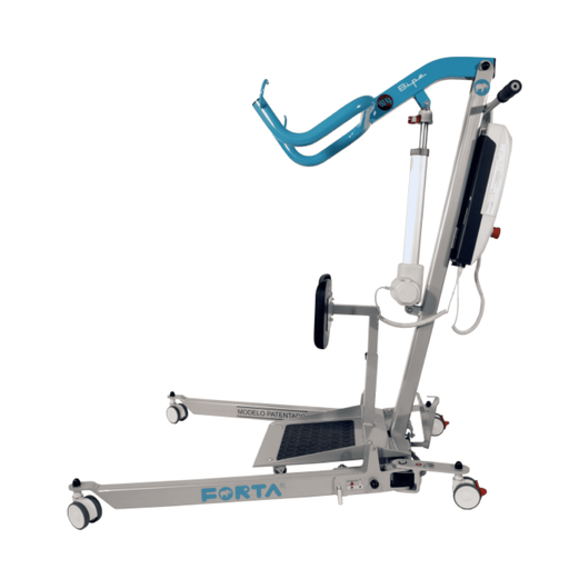 Grúa de Bipedestación de apertura en compás y plegable con arnés incluido