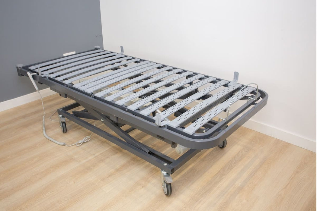 Cama articulada sanitaria eléctrica para carro elevador 38 a 80cm y somier de pvc