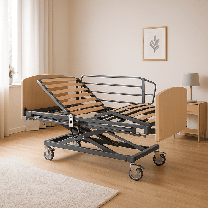 Cama articulada sanitaria eléctrica para carro elevador 38 a 80cm