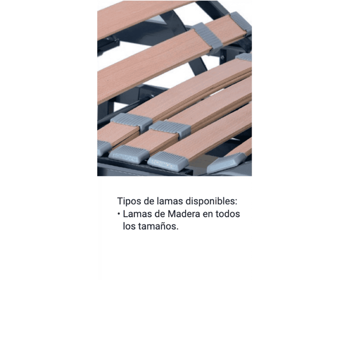 Cama articulada con carro elevador y función trend/antitrend 15º