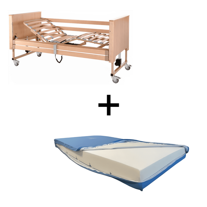 Cama articulada eléctrica Trend y antitrend elevación de 35 a 75cm con colchón PU