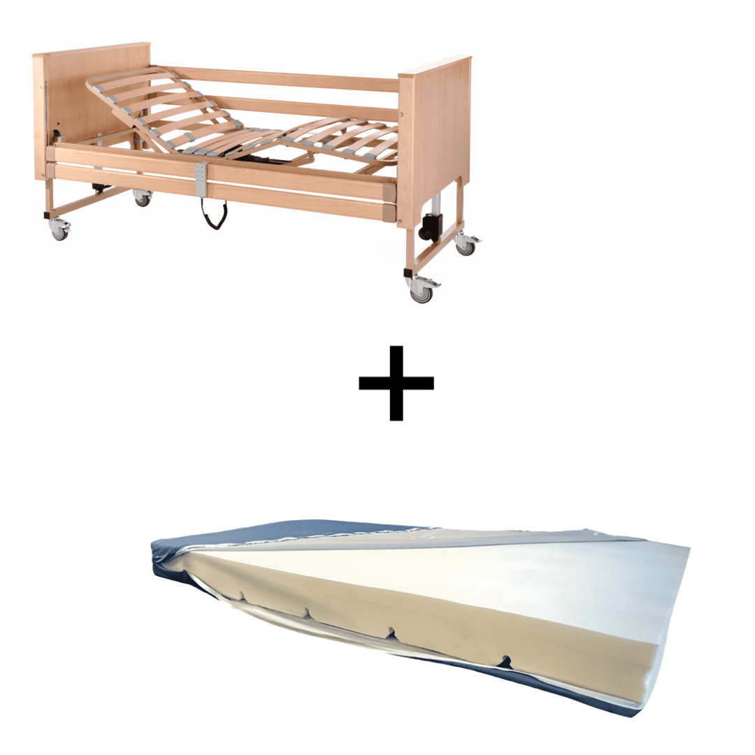 Cama articulada eléctrica Trend y antitrend elevación de 35 a 75cm con colchón visco