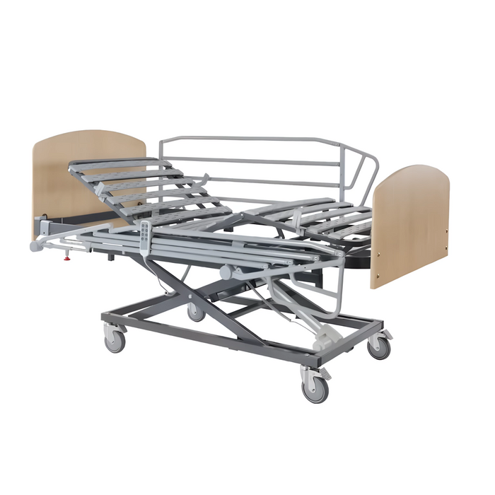 Pack de cama articulada Nules plus eléctrica de somier 105cm + cabecero + piecero + carro elevador + barandillas plegables