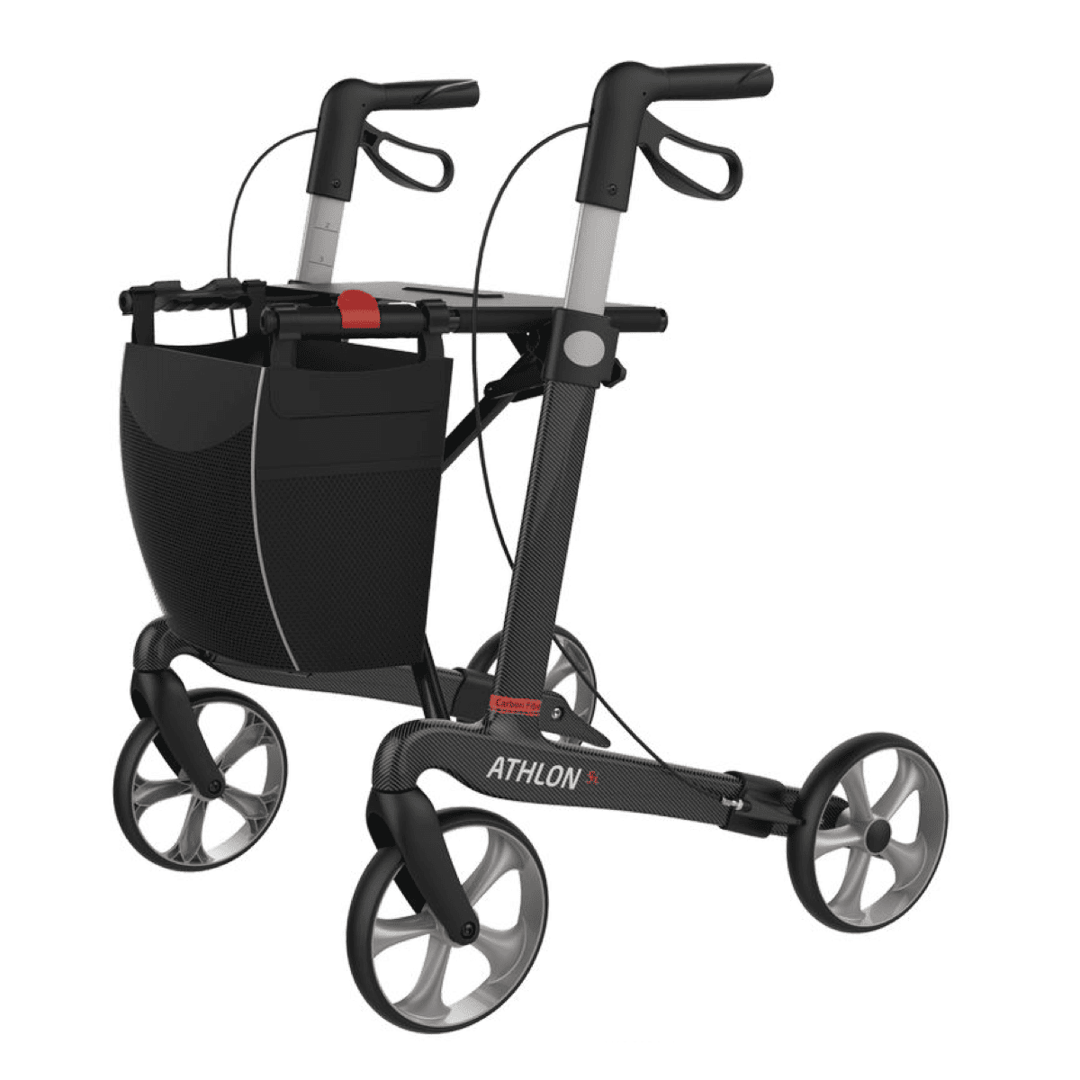 Andador de fibra de carbono Athlon de 5,2kg resistente y ultraligero plegable