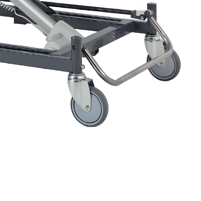 Carro elevador con amplia base de elevación de 38 a 80mm y freno centralizado