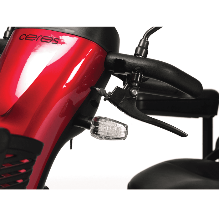 Scooter eléctrica con asiento ajustable giratorio y reposa cabezas