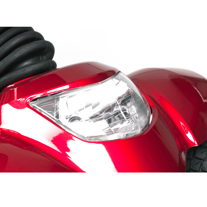 Scooter eléctrica con asiento ajustable giratorio y reposa cabezas