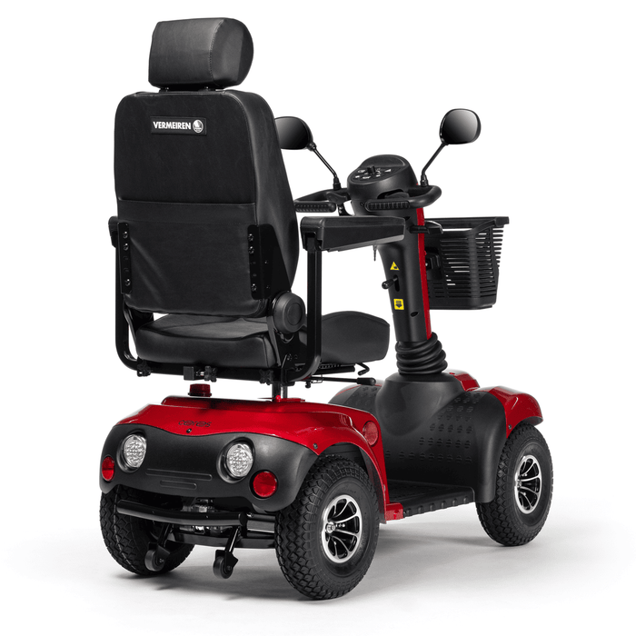 Scooter eléctrica con asiento ajustable giratorio y reposa cabezas