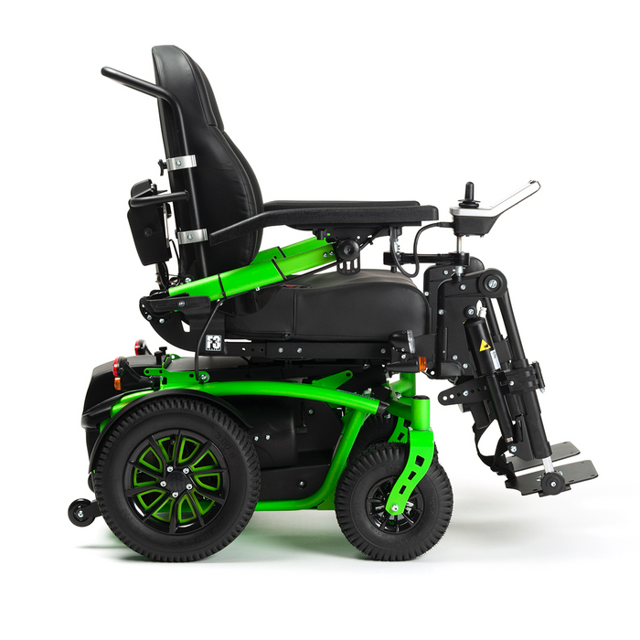 Silla de ruedas eléctrica elevable y reclinable para interiores y exteriores