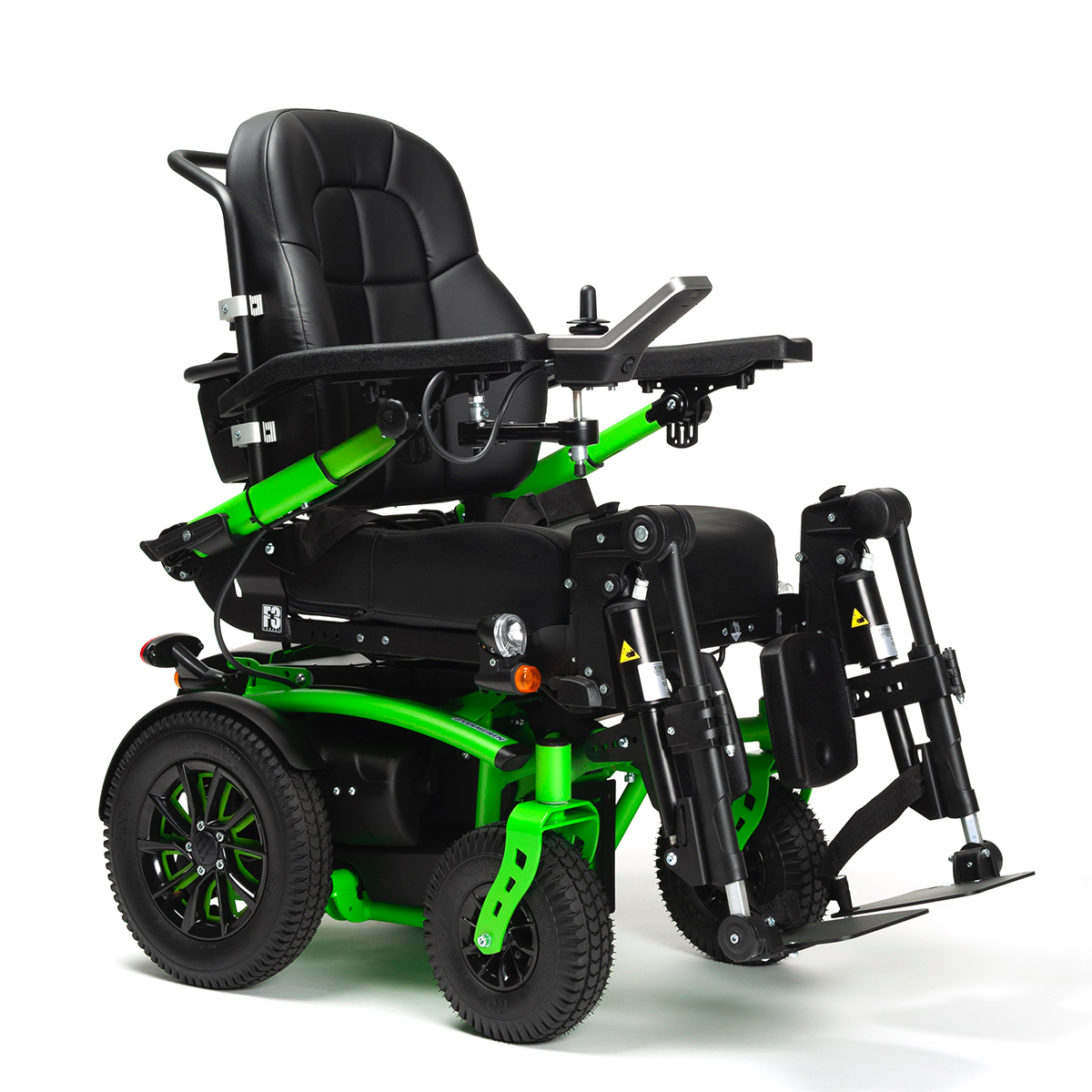 Silla de ruedas eléctrica elevable y reclinable para interiores y exteriores