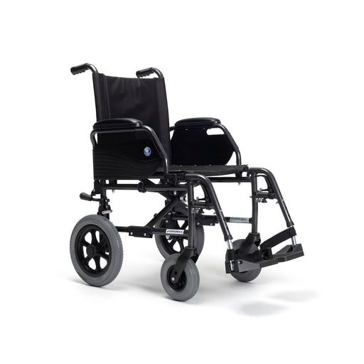 Silla de ruedas con reposabrazos y reposapiés extraíbles y altura regulable