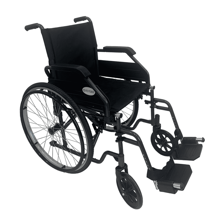 Silla de ruedas plegable con ruedas grandes con extracción rápida