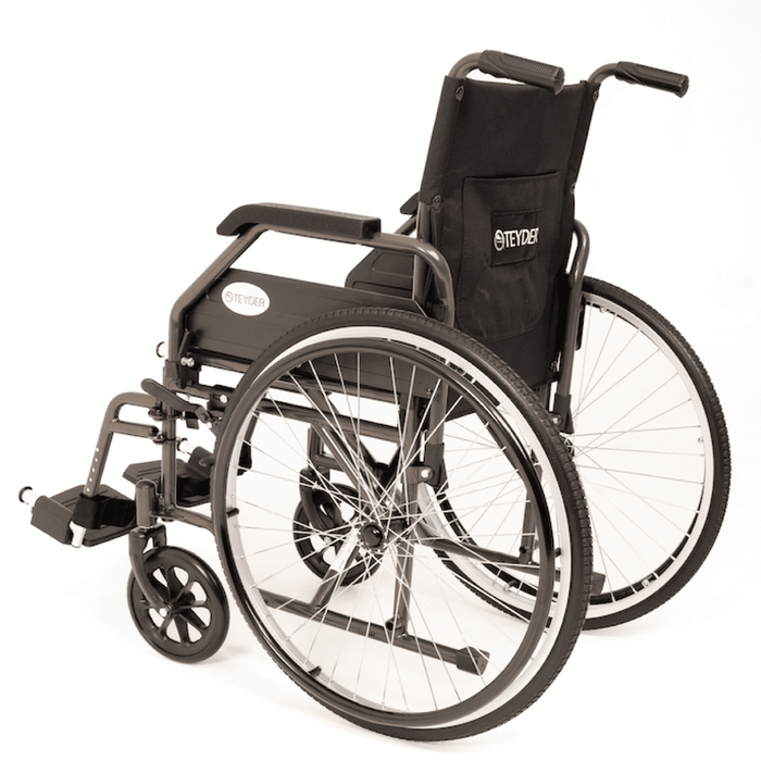 Silla de ruedas plegable con ruedas grandes con extracción rápida