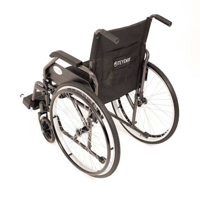 Silla de ruedas plegable con ruedas grandes con extracción rápida