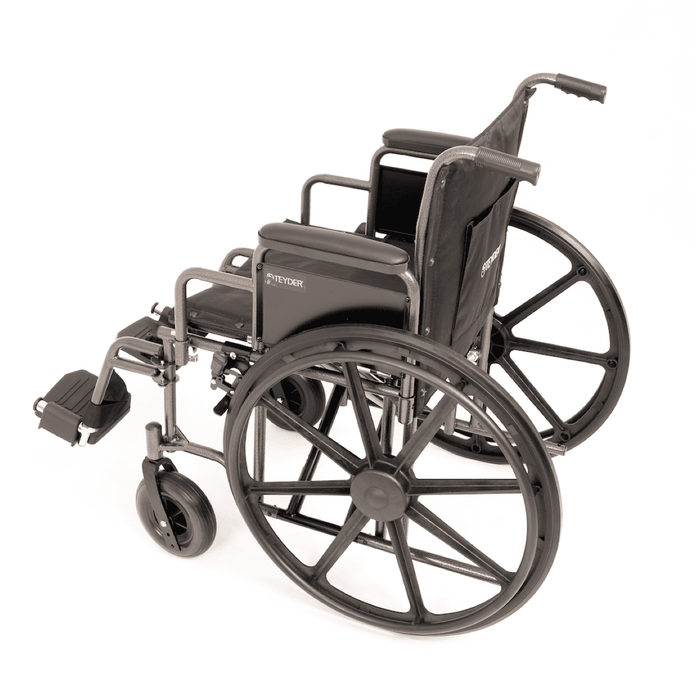 Silla de ruedas bariátrica de hasta 204kg autopropulsable con ruedas macizas