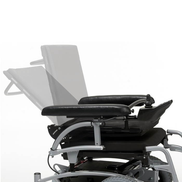 Silla de ruedas eléctrica tracción delantera con respaldo reclinable fácil de transportar