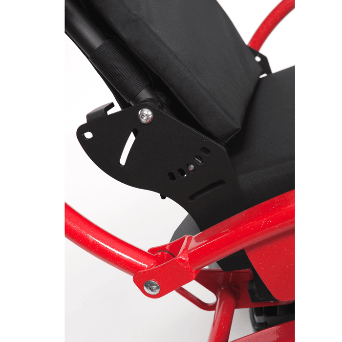 Silla de ruedas eléctrica tracción trasera con respaldo reclinable fácil de transportar