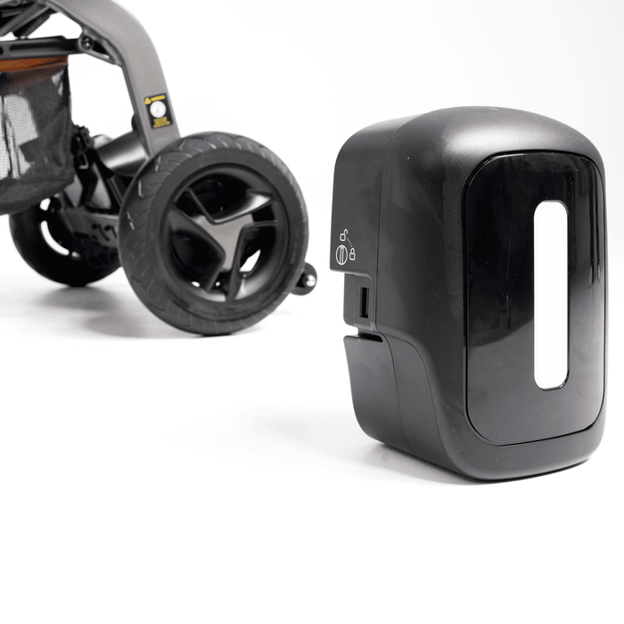 Silla eléctrica ligera y plegable con joystick, asistente de voz y bluetooth