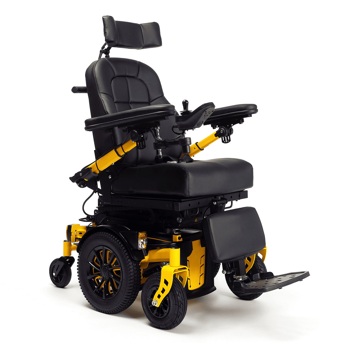 Silla de ruedas eléctrica sin tracción central ideal para exteriores