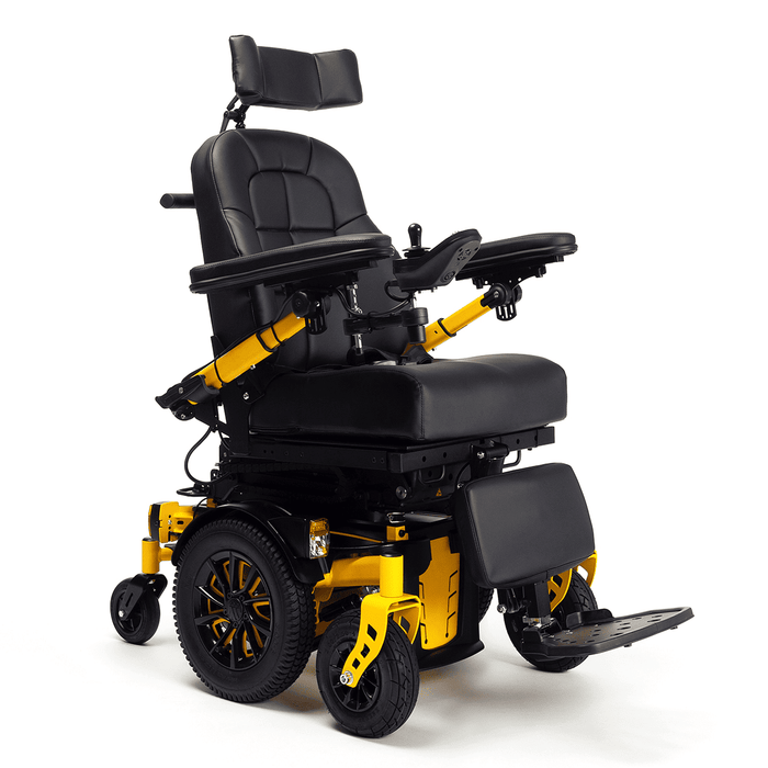 Silla de ruedas eléctrica sin tracción central ideal para exteriores