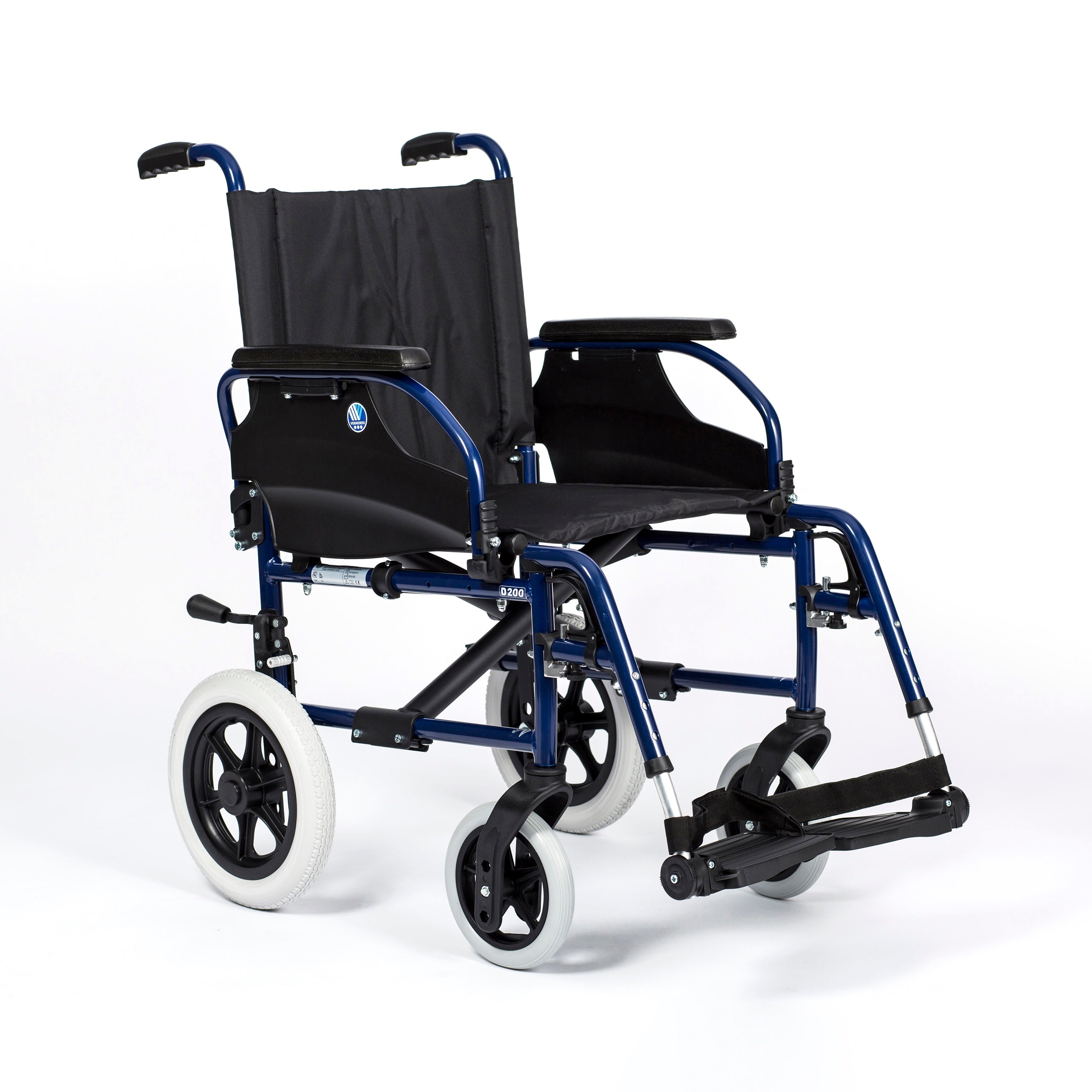 Silla de ruedas manual ligera de 16kg con capacidad hasta 130kg plegable