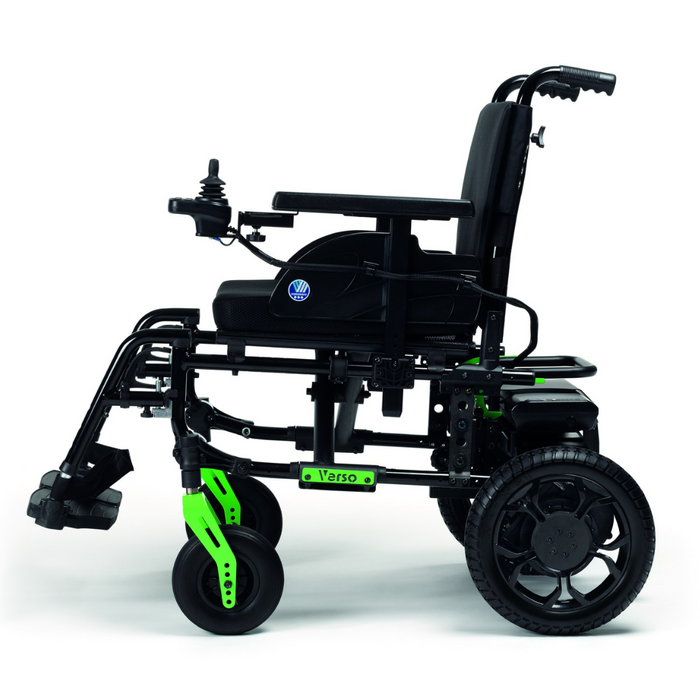 Silla de ruedas eléctrica plegable con batería extraíble para aumentar la autonomía
