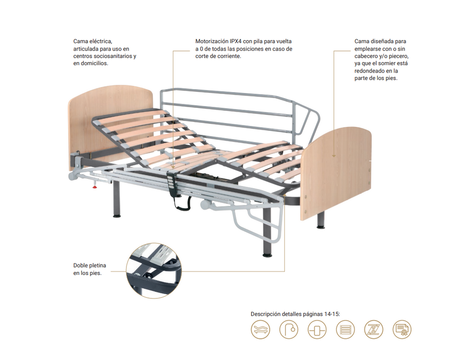 especificaciones técnicas de la cama nules