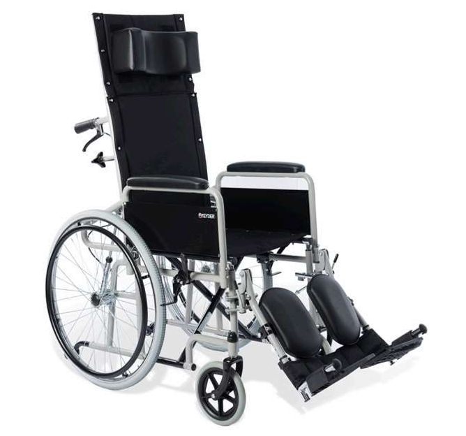 Silla de ruedas reclinable y plegable para ancianos