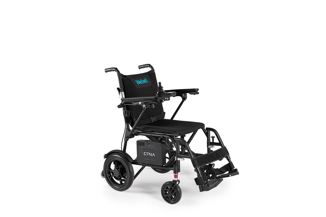 Silla de ruedas eléctrica ETNA de aluminio, plegable y ligera de 17kg