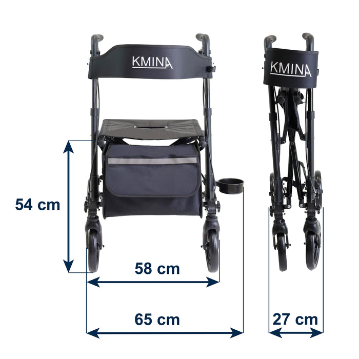 Andador para Personas Mayores con Asiento y Cesta Plegable ADVANCE