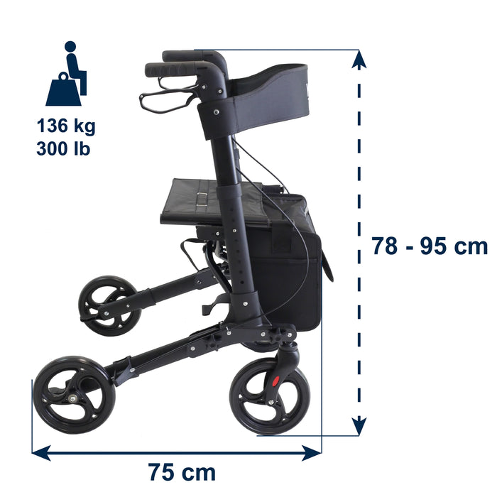 Andador para Personas Mayores con Asiento y Cesta Plegable ADVANCE