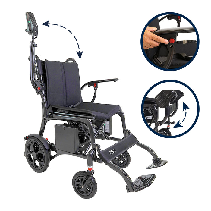 Silla de Ruedas Eléctrica de Fibra Carbono