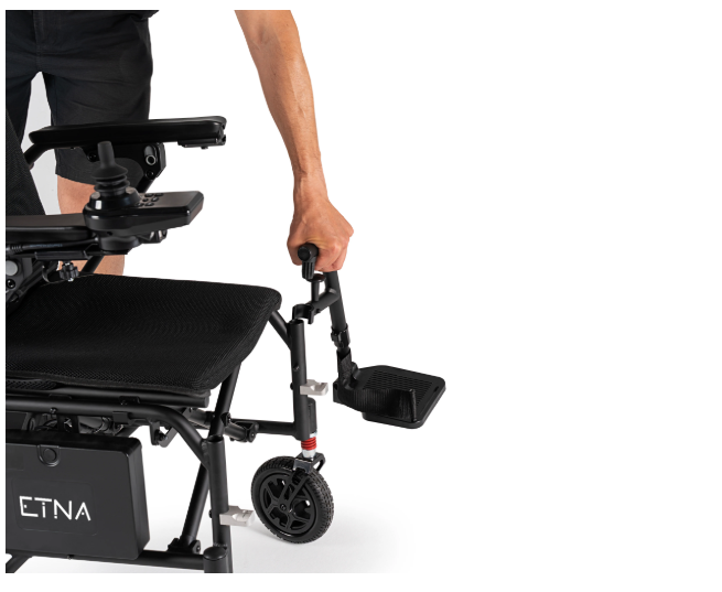 Silla de ruedas eléctrica ETNA de aluminio, plegable y ligera de 17kg