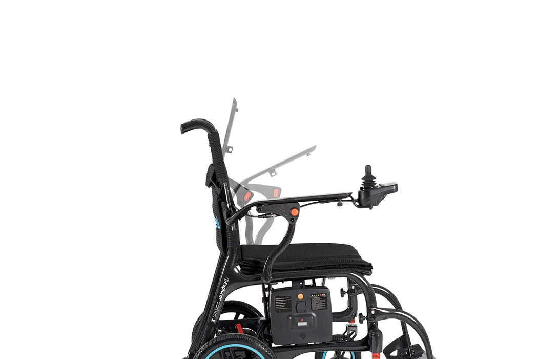 Silla de ruedas eléctrica I-Explorer Carbon X plegable y ultra ligera de 12kg