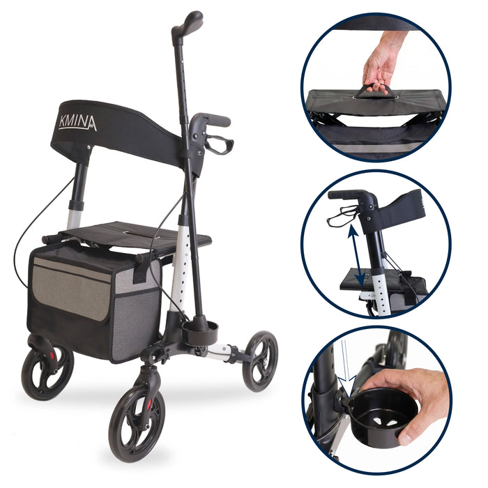 Andador para Personas Mayores con Asiento y Cesta Plegable ADVANCE