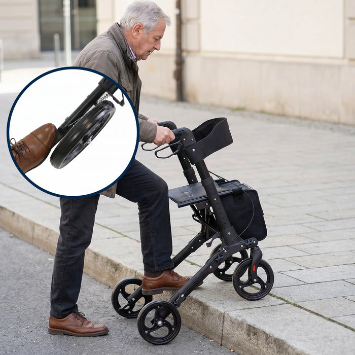 Andador para Personas Mayores con Asiento y Cesta Plegable ADVANCE