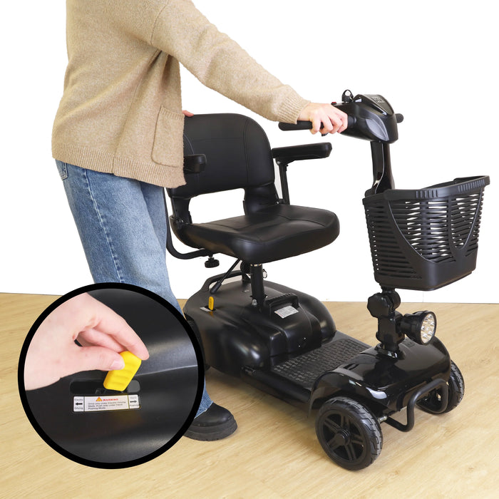Scooter eléctrica desmontable para adultos con asiento acolchado giratorio